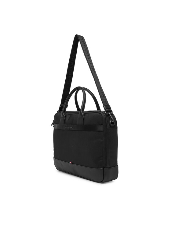 Tommy Hilfiger Tommy Hilfiger Torba na laptopa Th Nylon Travel Computer Bag AM0AM13470 Czarny