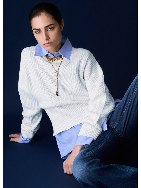 Liu Jo Liu Jo Maglione WF6233MS05110701 Bianco Regular Fit