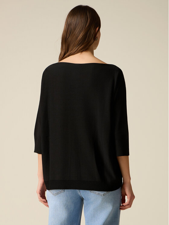 Oltre Oltre Sweter M579E001974N033 Czarny Regular Fit