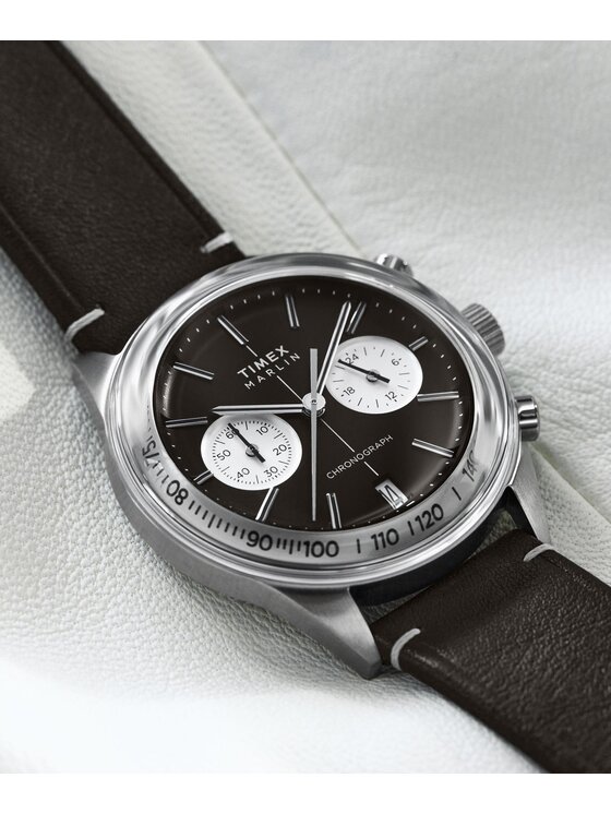 Timex Timex Zegarek TW2Y24700 Brązowy
