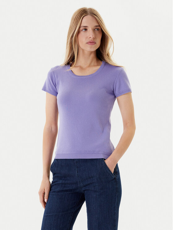 United Colors Of Benetton United Colors Of Benetton T-Shirt 1091D1M10 Fioletowy Regular Fit
