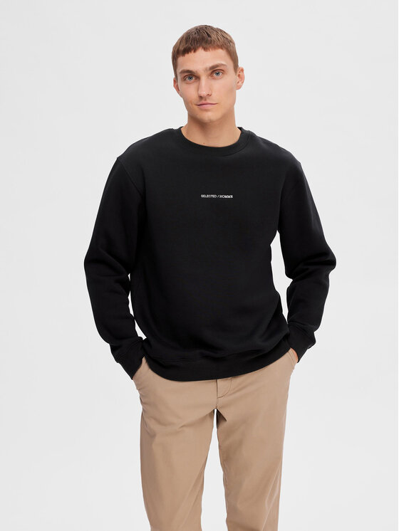 Selected Homme Selected Homme Majica dugih rukava 16090431 Crna Regular Fit