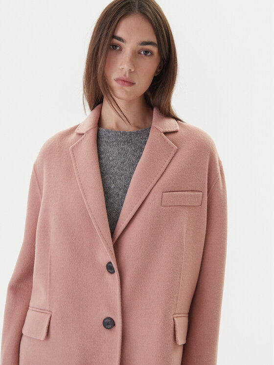 ViCOLO ViCOLO Вовняне пальто TF0005 Рожевий Regular Fit