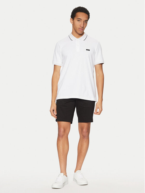 Calvin Klein Calvin Klein Polo K10K114141 Biały Regular Fit