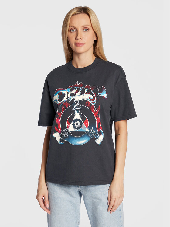Deus Ex Machina Majica Plunder DLF221542A Siva Oversize