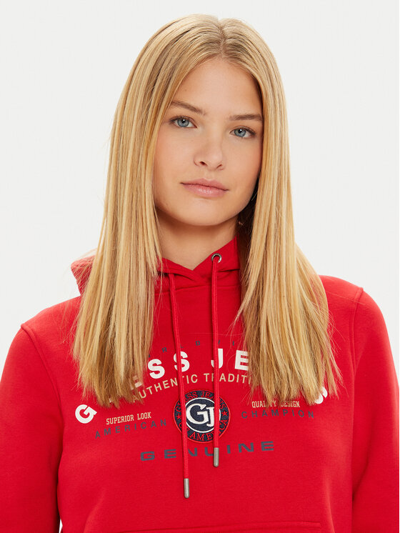 Guess Jeans Guess Jeans Sweatshirt W4BQ20 KC811 Dunkelrot Regular Fit