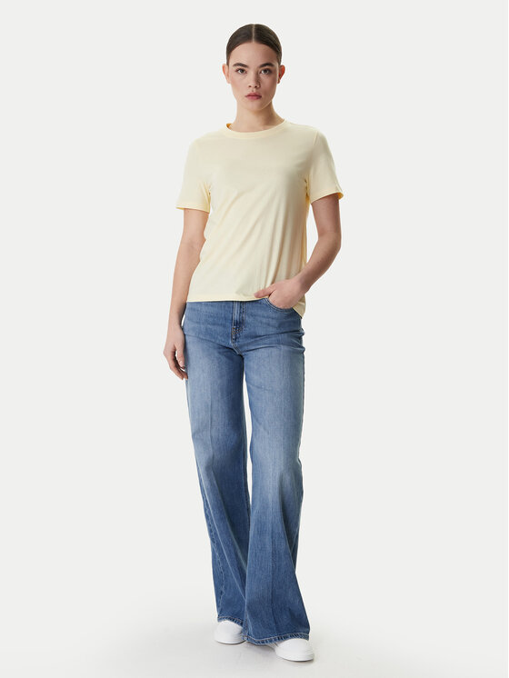 Vero Moda Vero Moda Póló Paulina 10316991 Sárga Regular Fit
