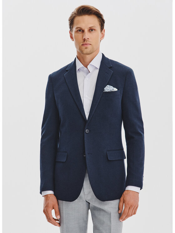 Pako Lorente Pako Lorente Marynarka P25WF-3X-015 Granatowy Slim Fit