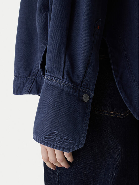 BOSS BOSS Jeans srajca 50552520 Siva Oversize