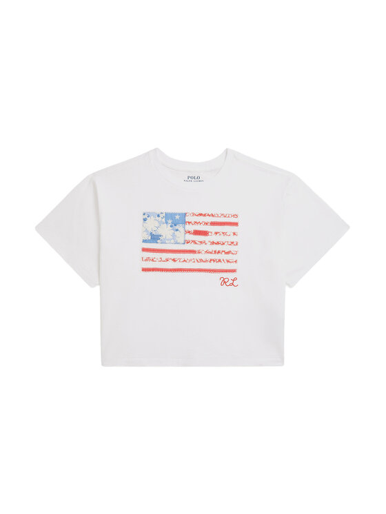 Polo Ralph Lauren T-Shirt 313A11751001 Biały Boxy Fit