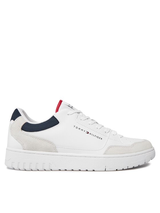 Tommy Hilfiger Tommy Hilfiger Sportcipők Th Basket Core Lth Mix Ess FM0FM05058 Fehér