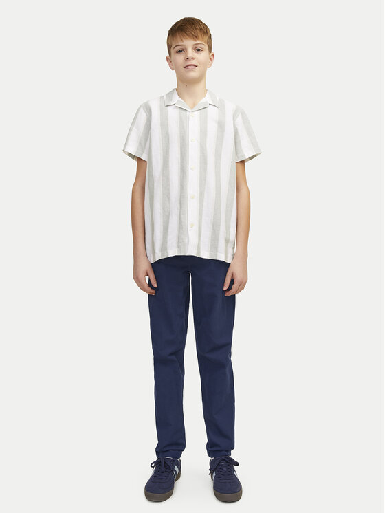 Jack&Jones Junior Jack&Jones Junior Hlače iz tkanine 12248903 Mornarsko modra Regular Fit