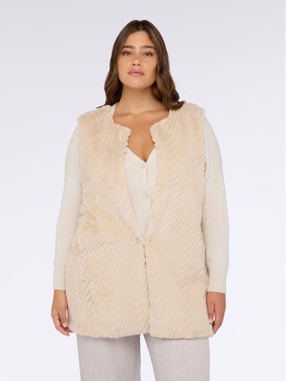 Fiorella Rubino Fiorella Rubino Cappotto invernale S013E003704N002 Crema Regular Fit