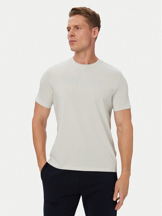 Guess Majica Z6YI26 K5090 Svetlo siva Regular Fit