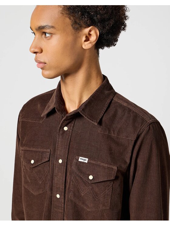 Wrangler Wrangler Koszula WESTERN SHIRT 112357246 Brązowy Regular Fit