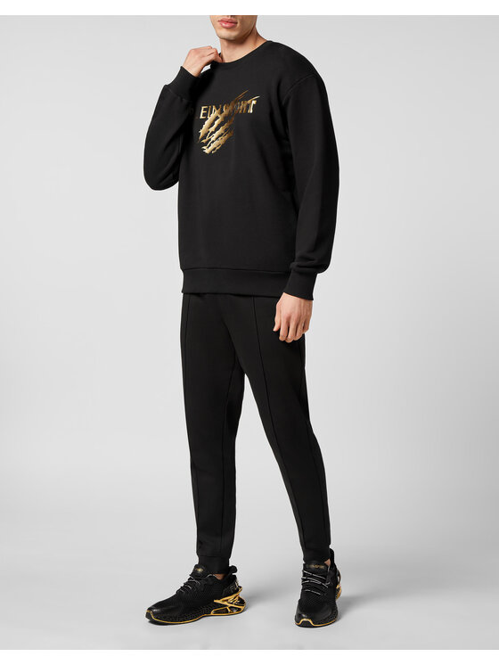 Plein Sport Plein Sport Longsleeve 13243 Czarny Regular Fit