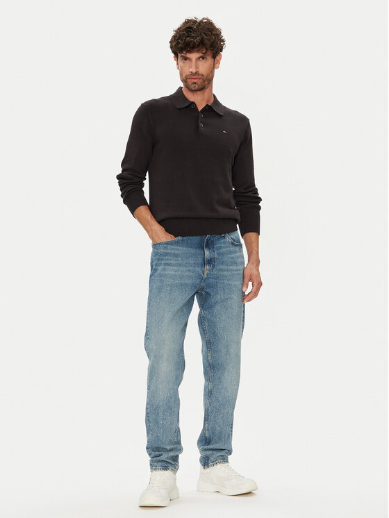 Tommy Jeans Tommy Jeans Pulover Essential DM0DM20304 Negru Slim Fit
