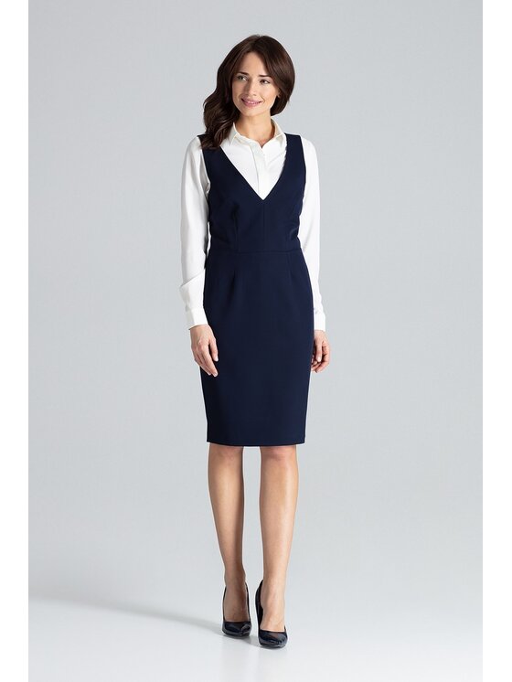 Lenitif Lenitif Vestito L039 Blu scuro Slim Fit