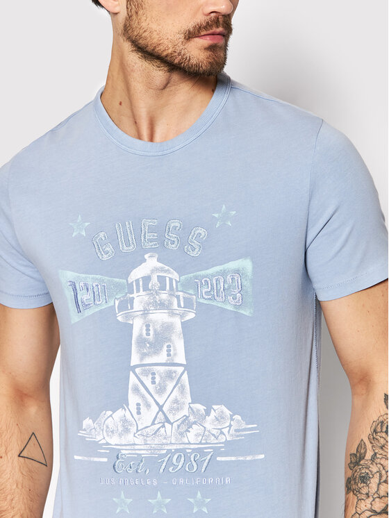 T-shirt Thewat M2GI15 K8FQ0 Blu Slim Fit