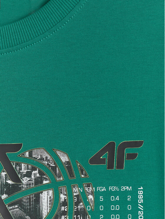 4F 4F T-Shirt ESSENTIAL 2 Zielony Regular Fit