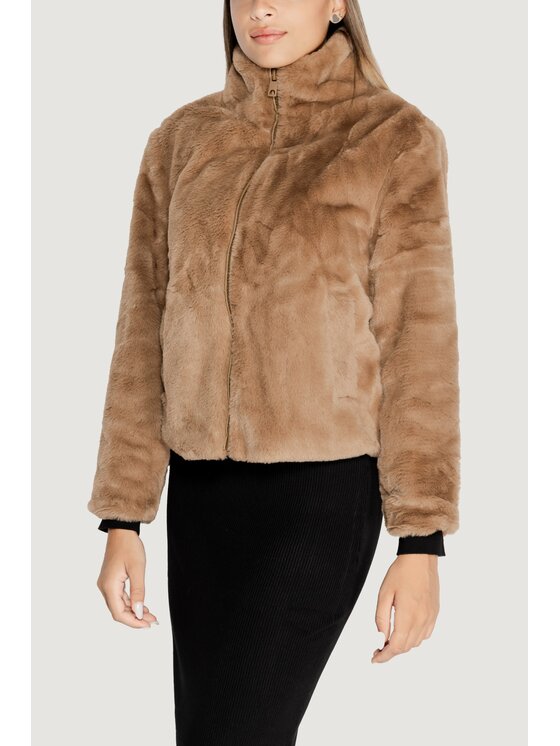 Jacqueline de Yong Jacqueline de Yong Cappotto Jdyesther Faux Fur Otw Qiq Marrone Slim Fit