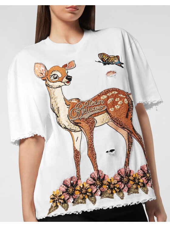 PHILIPP PLEIN PHILIPP PLEIN T-Shirt 26515 Biały Over Fit