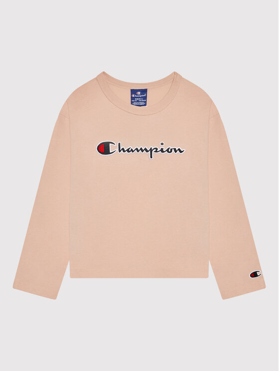 Champion Bluză Logo Script 404233 Roz Regular Fit copii 2023-09-25