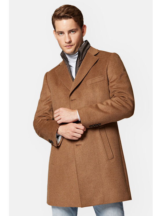 Lancerto Lancerto Płaszcz wełniany Norfolk PC073223000007 Brązowy Regular Fit