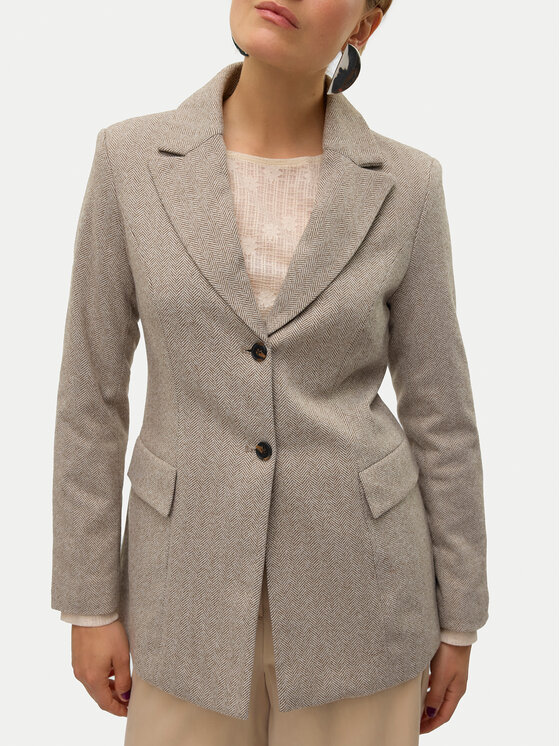 Vero Moda Vero Moda Marynarka Kawi 10319661 Beżowy Regular Fit