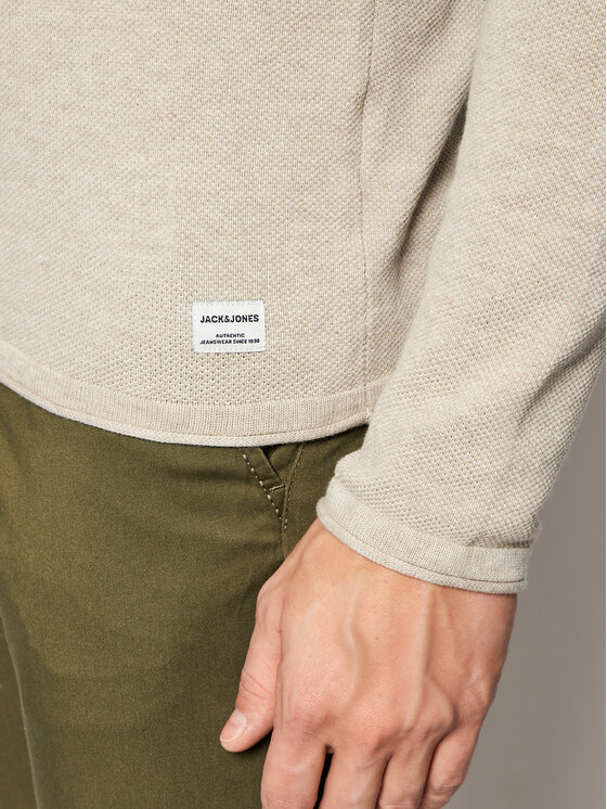 Jack&Jones Jack&Jones Sweter Hill 12157321 Beżowy Regular Fit