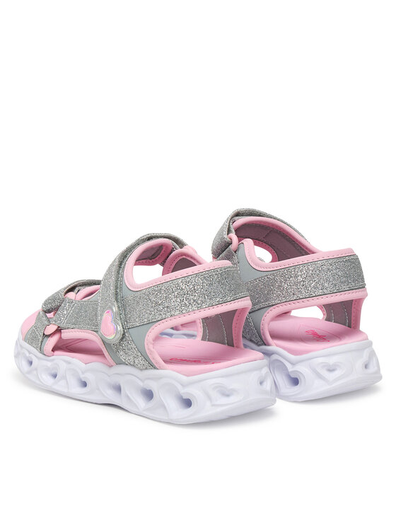 Skechers Skechers Sandaalid S-Lights: Heart Lights Sandal - Sugar Sparks 303114L/SLPK Hõbedane