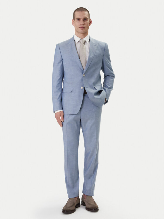 BOSS BOSS Kostiumas Huge 50557273 Violetinė Slim Fit