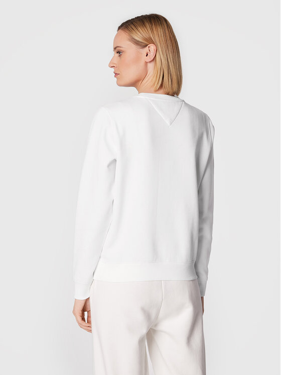 Tommy Jeans Sweatshirt Fleece DW0DW09227 Weiß Regular Fit | Modivo.de