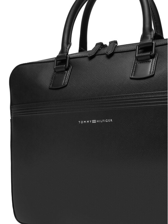 Tommy Hilfiger Tommy Hilfiger Nešiojamo kompiuterio krepšys Th Business Leather Comp Bag AM0AM13214 Juoda
