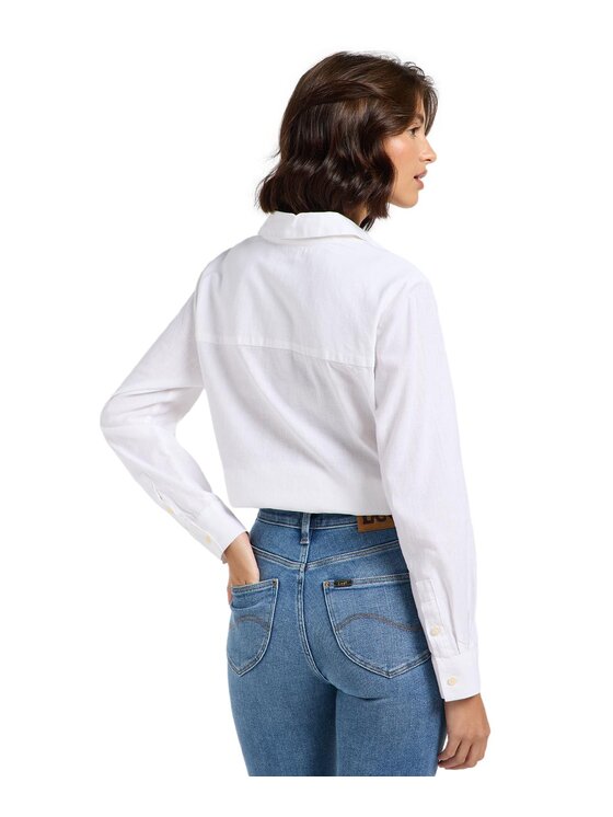Lee Lee Camicia 112363627 Bianco Regular Fit