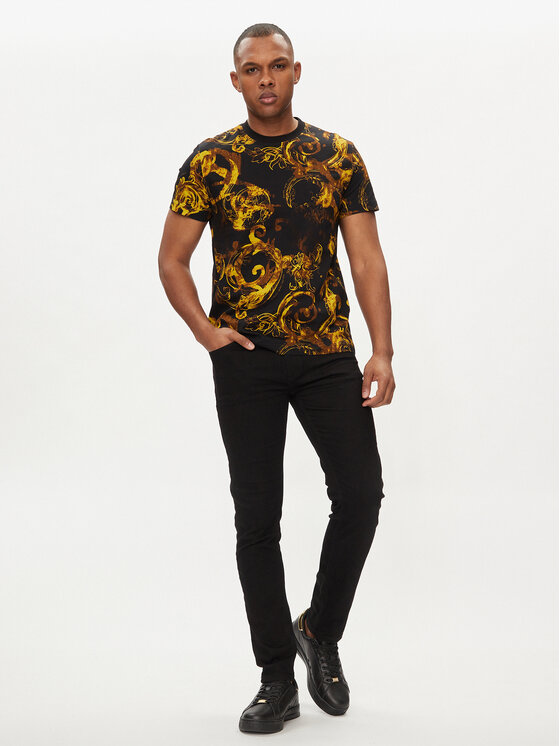 Versace Jeans Couture Versace Jeans Couture T-Shirt 76GAH6S0 Μαύρο Regular Fit