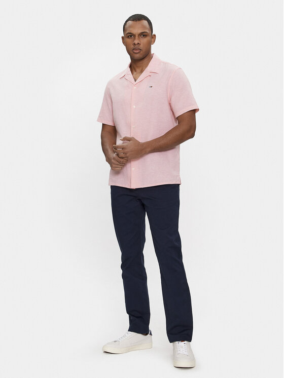 Tommy Jeans Tommy Jeans Cămașă Camp DM0DM18963 Roz Regular Fit