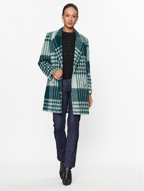 Guess Guess Kevad-sügis mantel Ramona W3BL74 WFVO0 Roheline Regular Fit