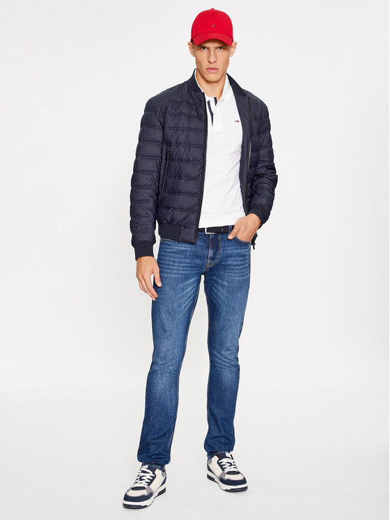 Tommy Jeans Tommy Jeans Тениска с яка и копчета Placket DM0DM15370 Бял Slim Fit