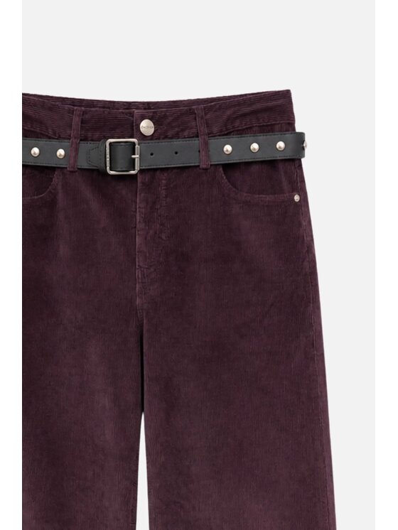 PINKO PINKO Spodnie materiałowe Cyntia Cropped Bordowy Regular Fit