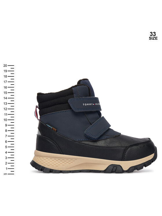 Tommy Hilfiger Tommy Hilfiger Cizme de zăpadă Velcro Bootie T1X5-34134-1592 S Negru