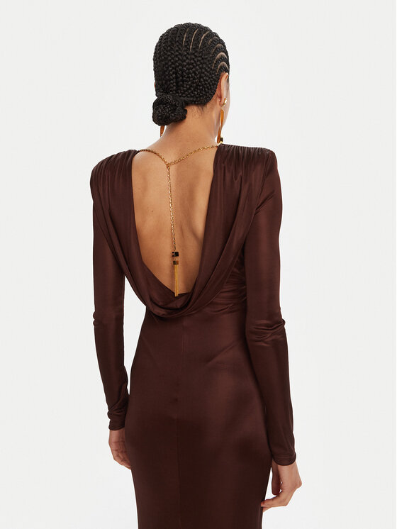 Elisabetta Franchi Elisabetta Franchi Õhtune kleit AB-R10-56E2-V690 Pruun Regular Fit