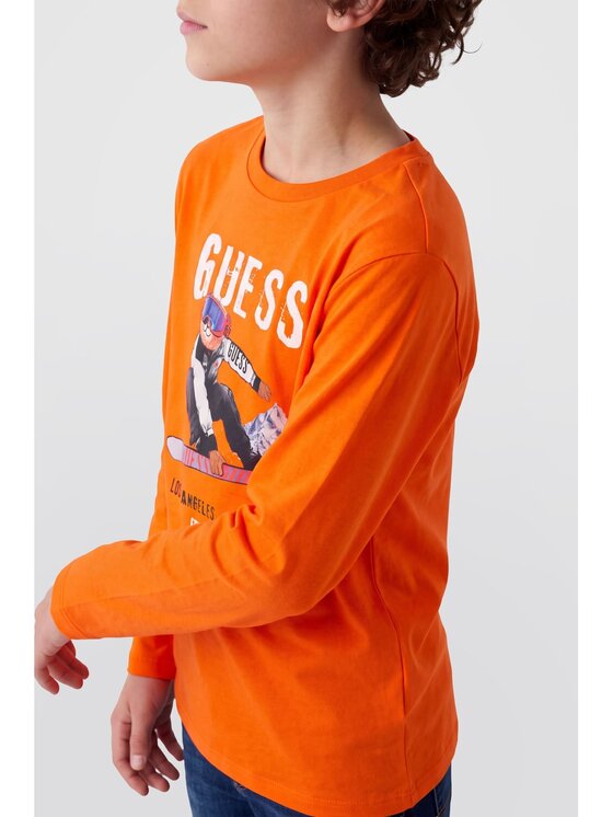 Guess Kids Guess Kids T-Shirt 184426 Pomarańczowy Classic Fit