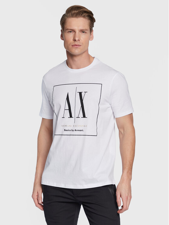 Armani Exchange Armani Exchange T-Shirt 3RZTAG ZJ8EZ 1100 Biały Regular Fit