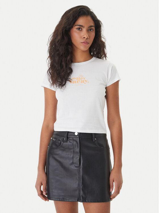 HUGO Tricou Dichroma_B 50560769 Alb Slim Fit