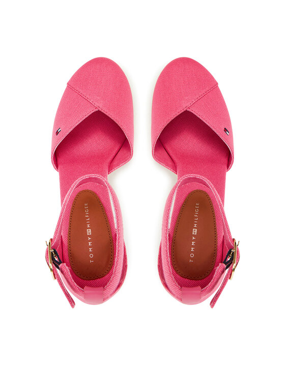 Tommy Hilfiger Tommy Hilfiger Halbschuhe Flag High Wedge Espad Closed Toe FW0FW08494 Rosa