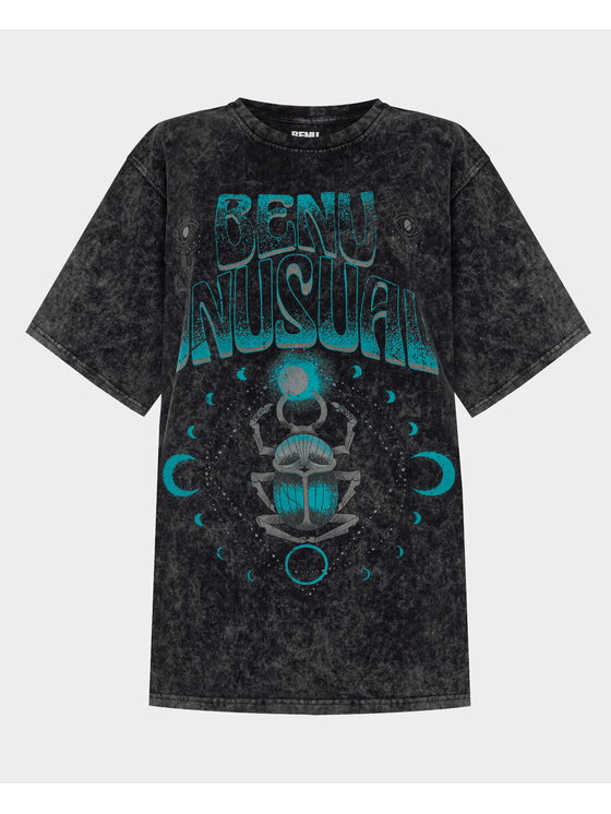 BENU BENU T-Shirt Scarab Czarny Oversize