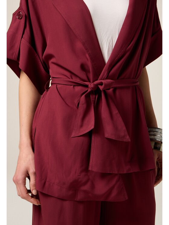 Oltre Oltre Camicia 5211J000773N016 Bordeaux Baggy Fit