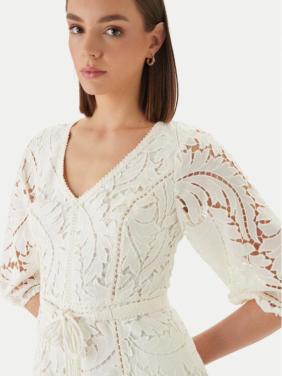 Guess Guess Abito da cocktail W6GK91 W2162 Bianco Classic Fit