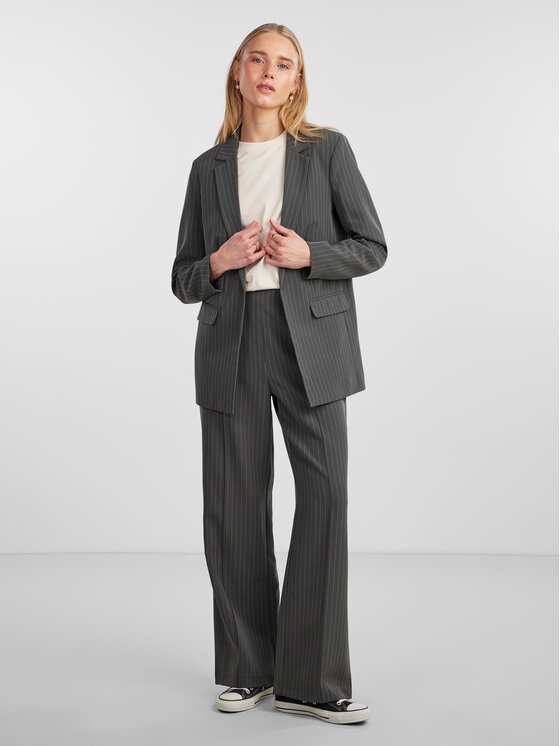 Pieces Pieces Giacca da abito 17130374 Grigio Oversize